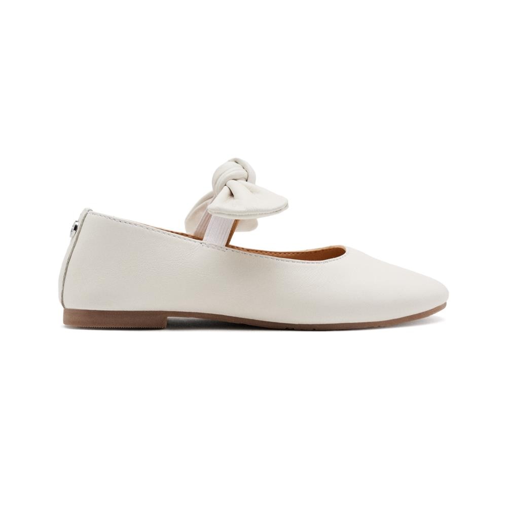 Gioseppo, Balerini din piele cu funda, Alb, 39 EU