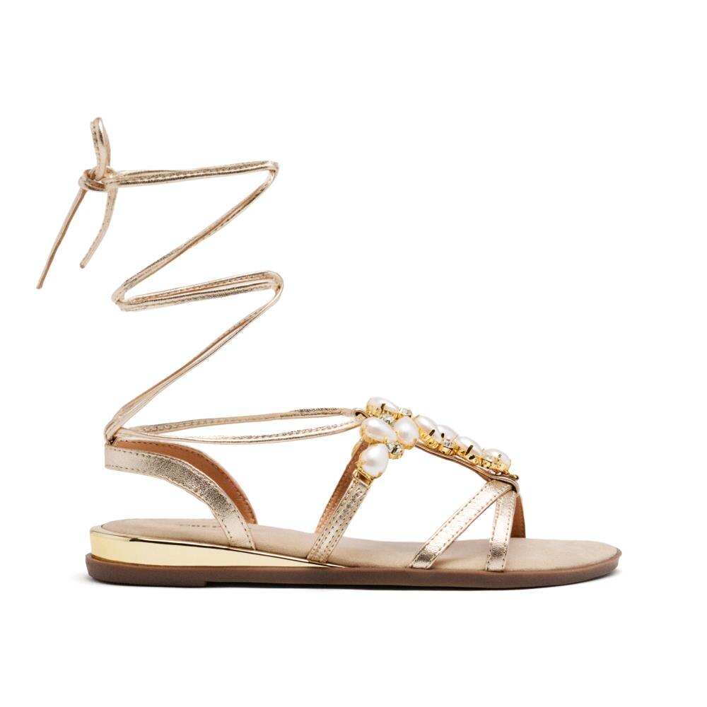 Gioseppo, Sandale din piele cu aspect metalizat Janice, Auriu, 38