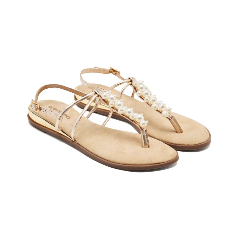 Gioseppo, Sandale din piele cu aspect metalizat Kossuth, Auriu, 39