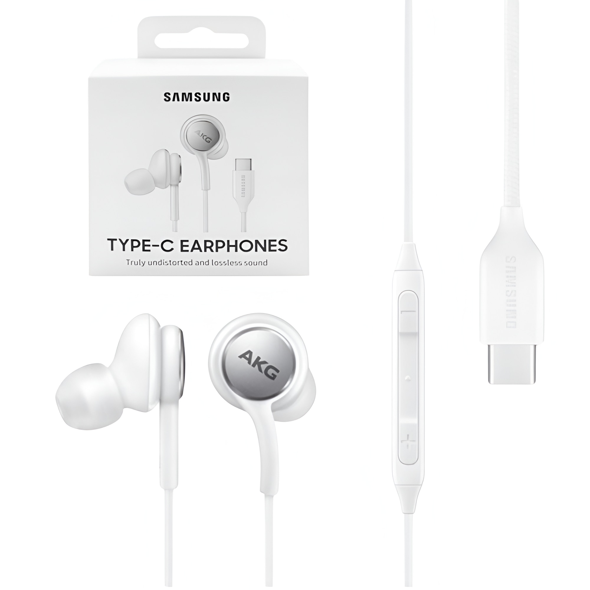 Casti pentru Samsung USB Type-C EO-IC100, by ONSG®, Sunet Premium Calibrat de AKG, Design Ergonomic, Difuzoare Dual-Way, Microfon Integrat, Conectivitate Stabilizata, Accesorii Audio, Culoare Alb