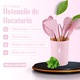 Set Premium Ustensile de Bucatarie pentru Gatit, 12 Piese din Silicon cu Manere din Lemn Bambus Ergonomice, Durabile, Sigur pentru Alimente, Rezistente la Temperaturi Inalte, Usor de Curatat si Organizat, Roz
