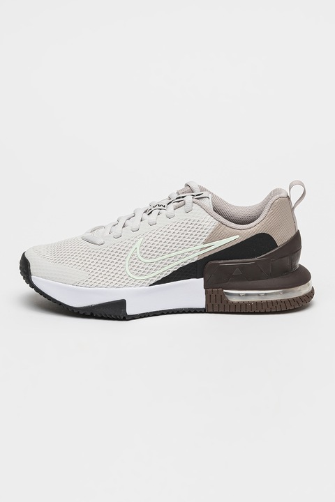 Nike, Мрежести фитнес обувки Air Max Alpha Trainer 6, Тъмнокафяв, Черен, Светло бежово, 9