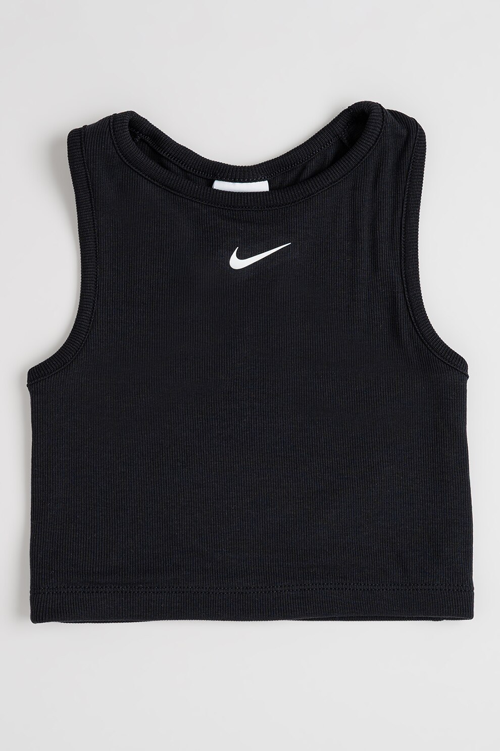 Nike, Top crop cu logo, Negru, 147-158 CM