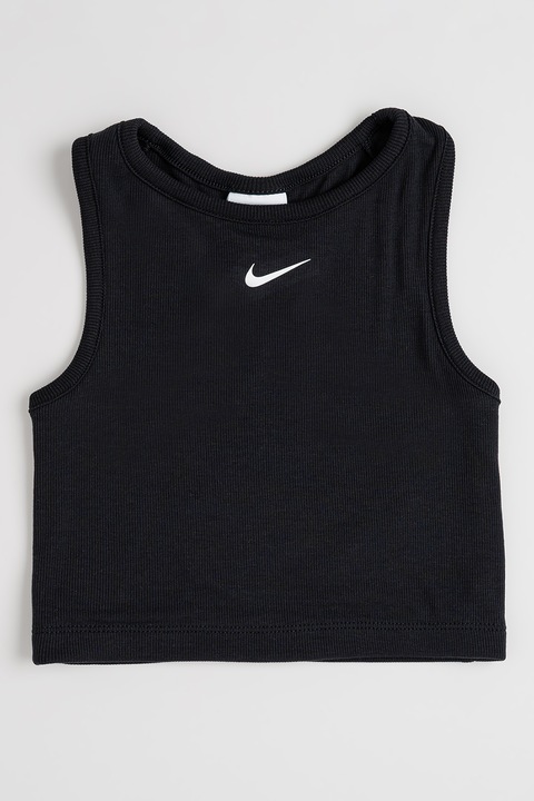 Nike, Crop top logós részlettel, Fekete