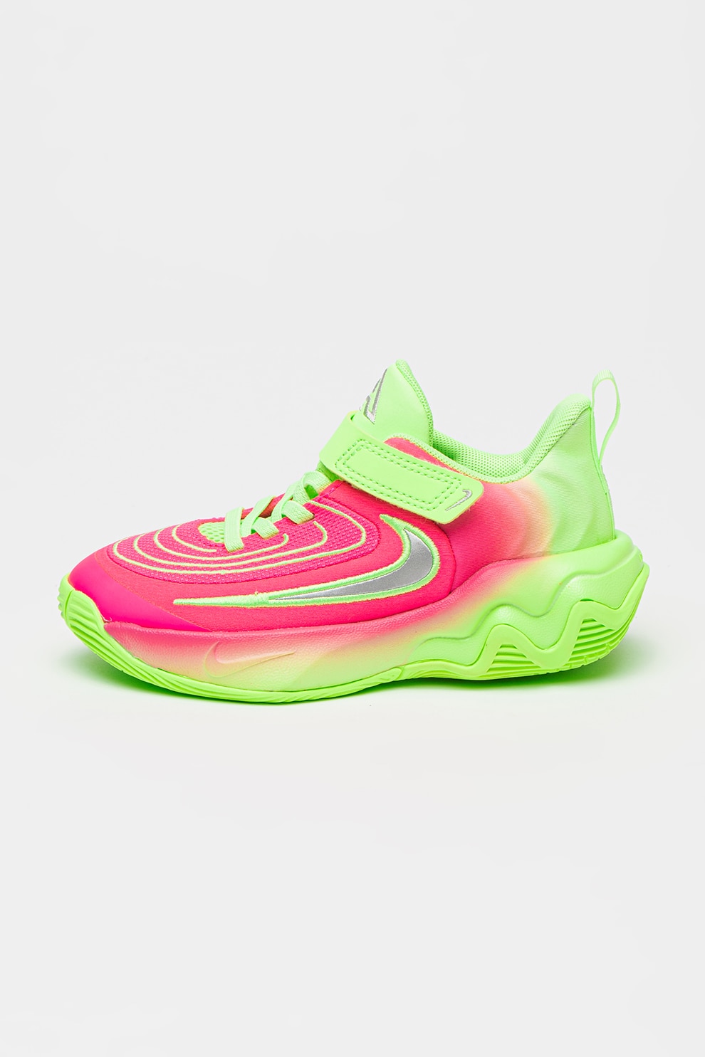 Nike, Pantofi sport Giannis Immortality 4 pentru baschet, Galben, Roz, 28 EU