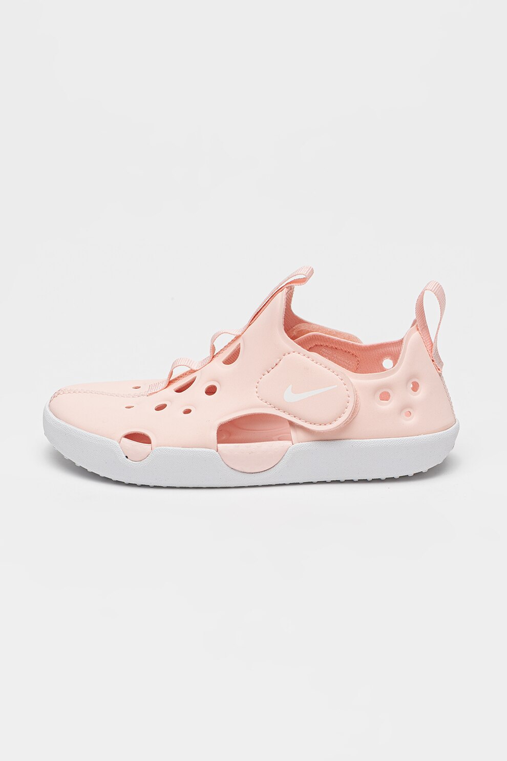 Nike, Pantofi cu velcro si decupaje, Piersica, 29.5 EU