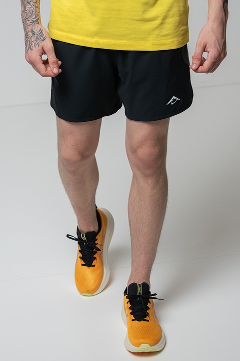 Nike, Фитнес шорти Dri Fit, Черен/Tъмносив