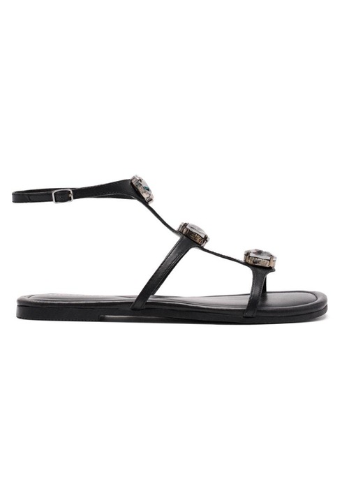 Gioseppo, Sandale de piele cu catarama, Negru