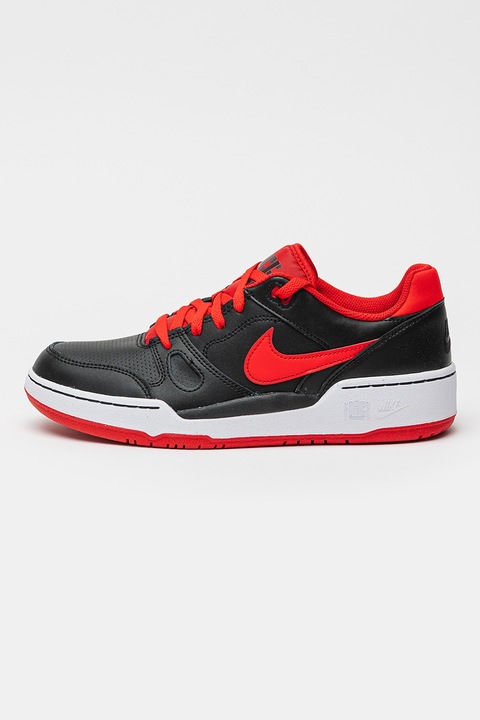 Pantofi sport, Nike Full Force Low 1362, Negru/Rosu vermillion