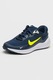 Nike, Pantofi cu imprimeu logo, pentru alergare Revolution 7, Verde lime/Bleumarin