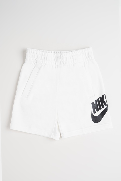 Nike, Pantaloni scurti cu buzunare oblice Sportswear Club, Alb optic