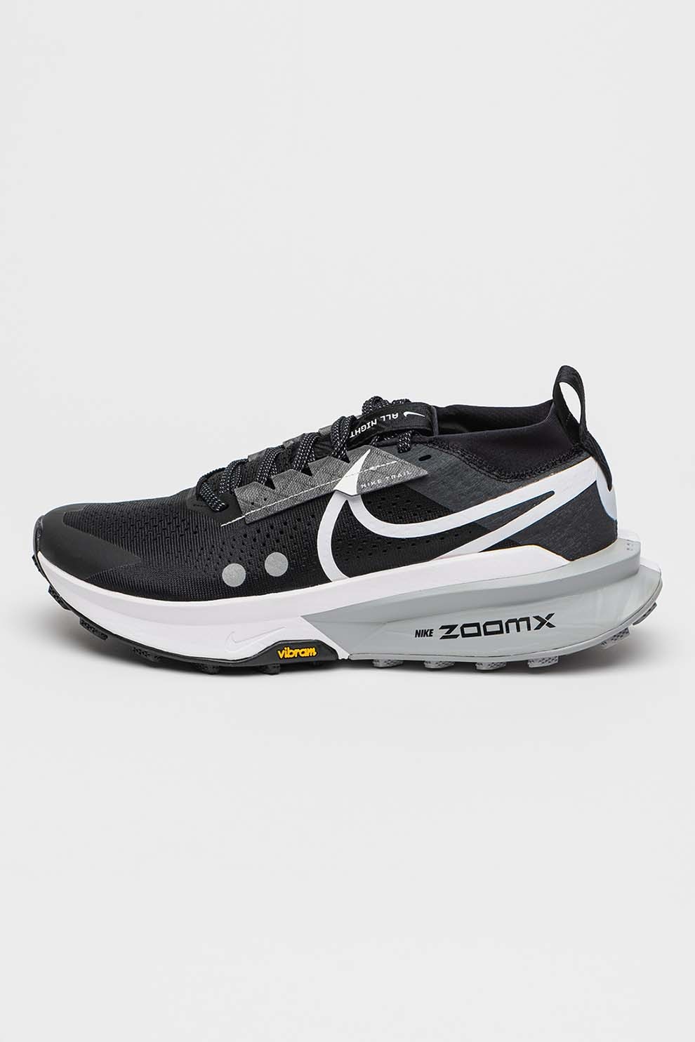 Nike, Pantofi low-cut pentru alergare Zegama 2, Negru, Gri deschis, Alb optic, 9