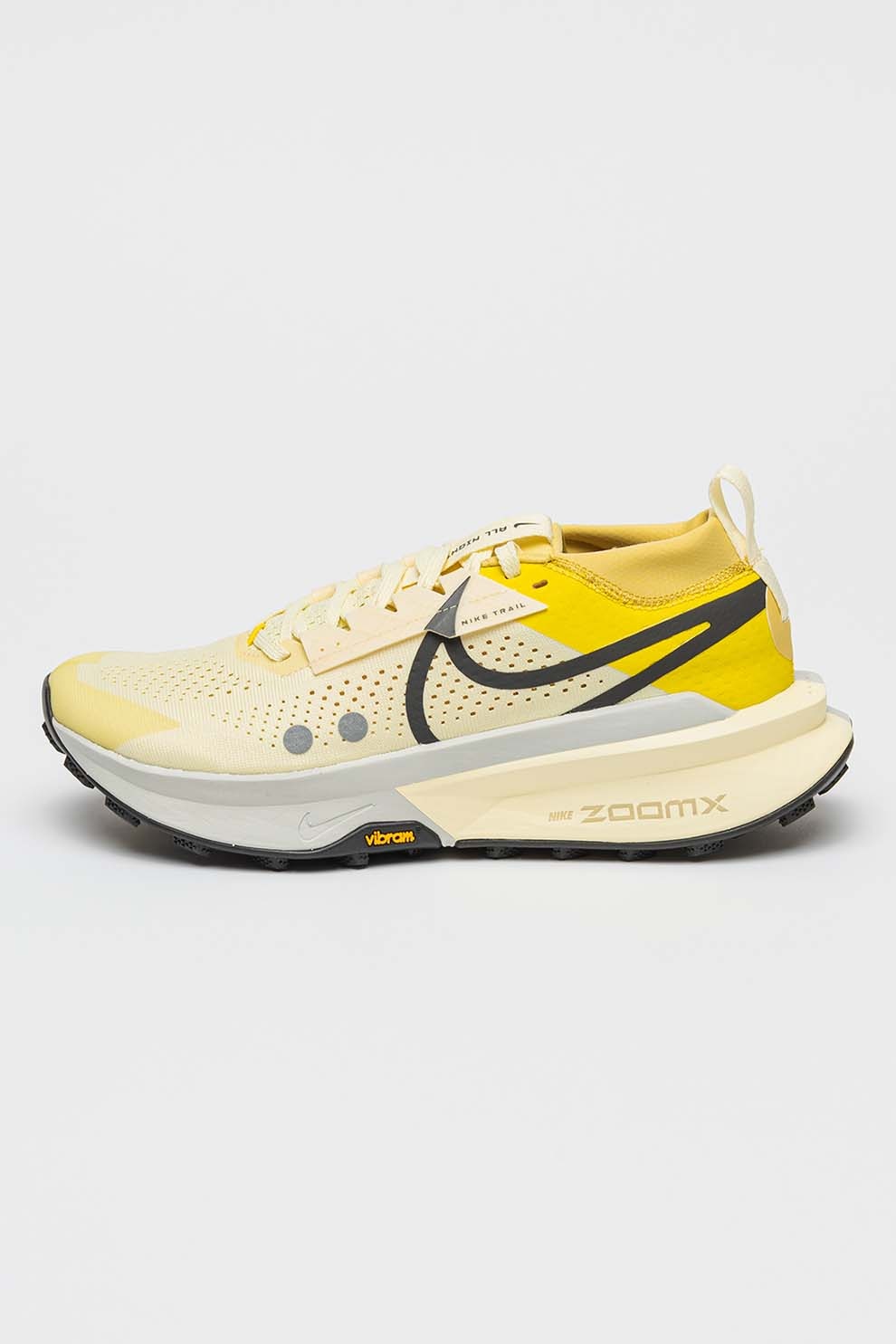 Nike, Pantofi low-cut pentru alergare Zegama 2, Gri deschis, Galben pal, Gri inchis, 9