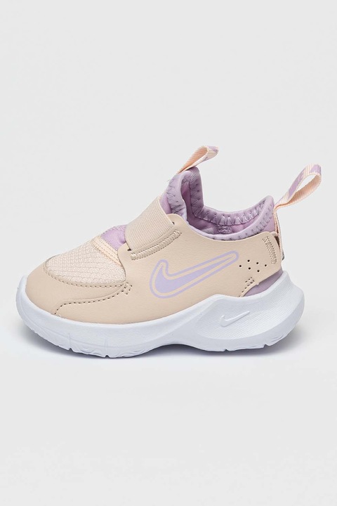 Nike, Pantofi sport slip-on cu logo, Lila/Bej deschis