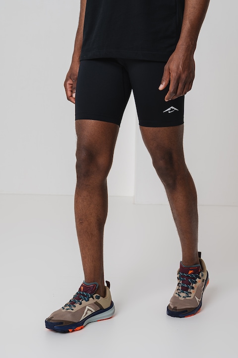 Nike, Colanti scurti pentru alergare, Negru/Gri antracit