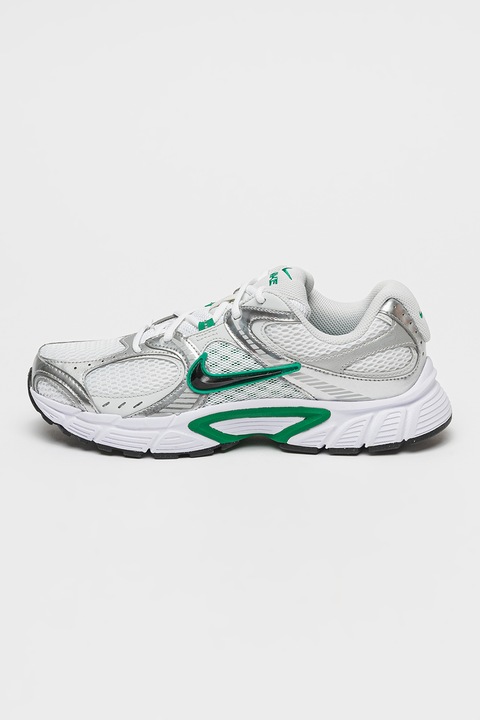 Nike, Pantofi sport V5 RNR cu detalii reflectorizante, Alb optic/Verde marin/Argintiu