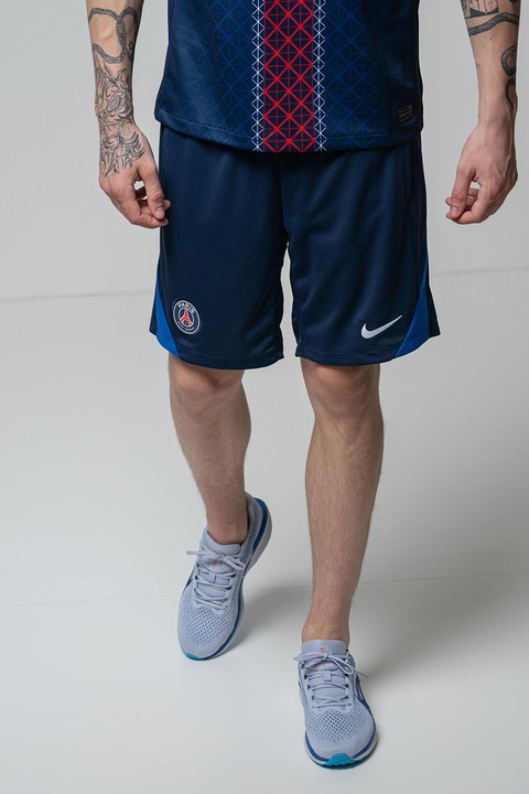 Nike, Pantaloni scurti cu tehnologie Dri Fit, pentru fotbal Paris Saint-Germain, Bleumarin