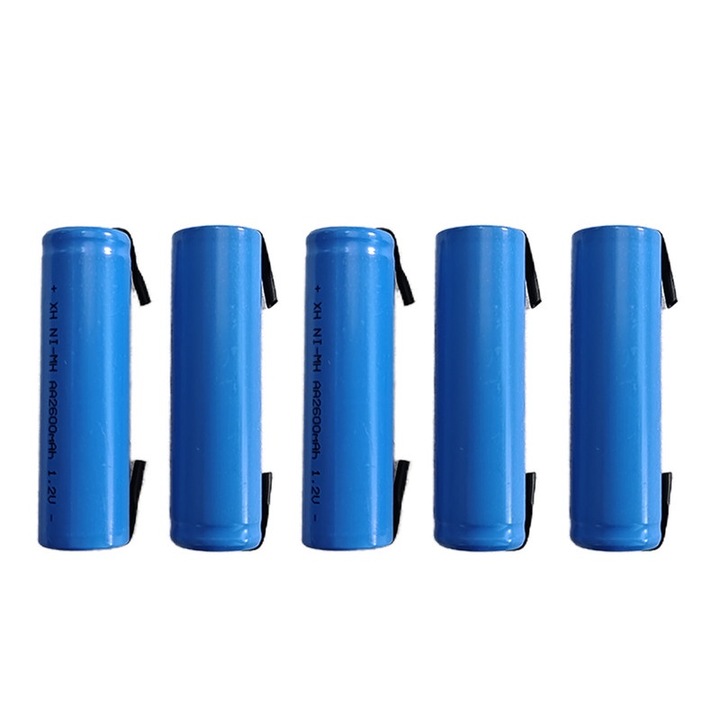 10 darabos AA újratölthető elemkészlet 1.2V 2600mAh NiMH hegesztőtüskékkel, AIMJIN