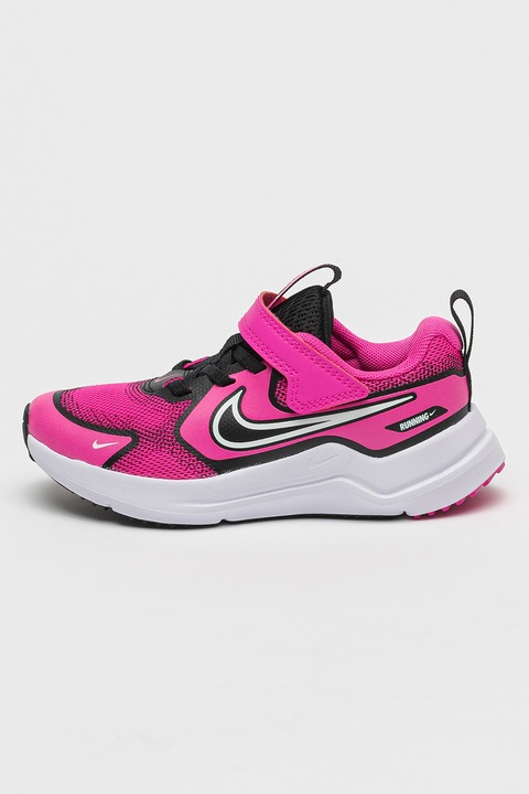 Nike - Pantofi Cosmic cu inchidere velcro pentru alergare, Negru/Fucsia