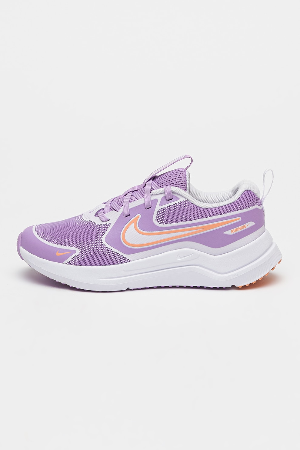Nike, Pantofi Cosmic pentru alergare, Piersica, Lila, Alb optic, 37.5 EU