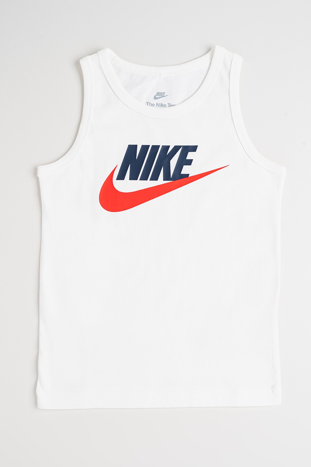 Nike, Top cu imprimeu logo, Rosu, Negru, Alb optic, 134-140 CM