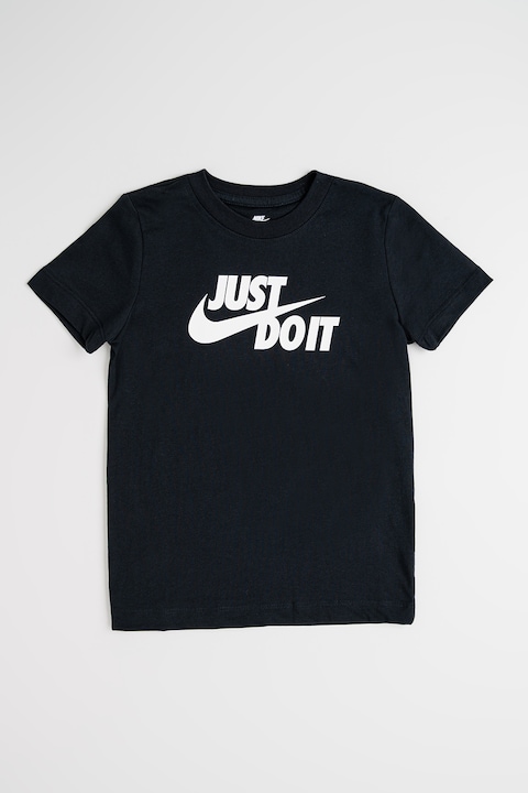 Nike, Памучна тениска с овално деколте, Черен