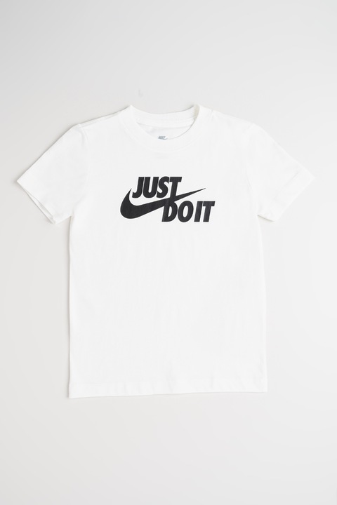 Nike, Памучна тениска с овално деколте, Бял