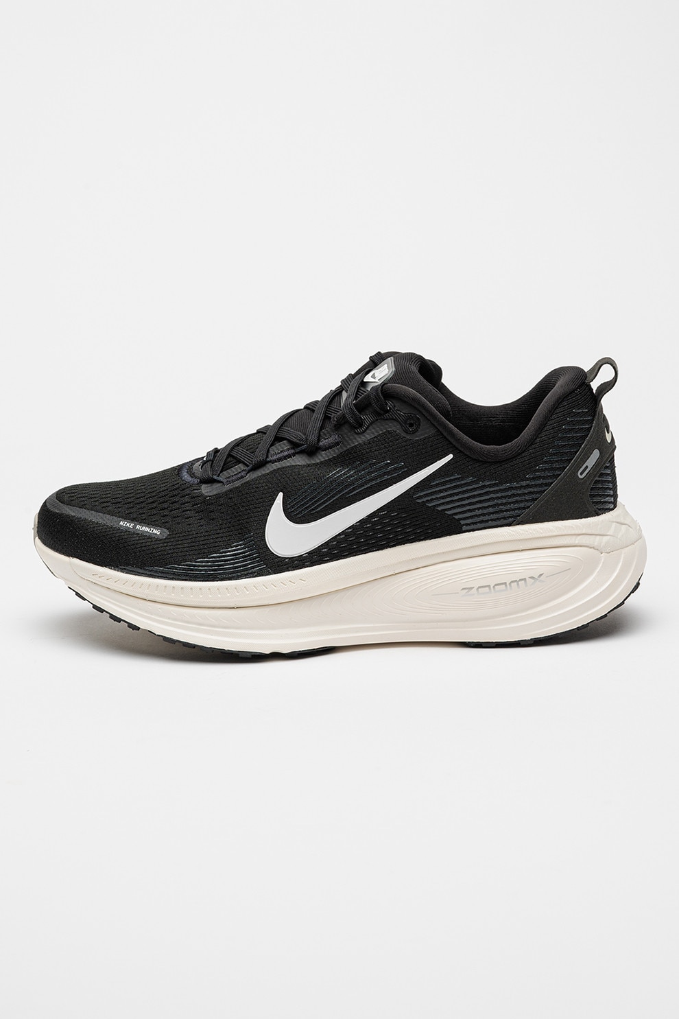 Nike, Pantofi Vomero 18 Road pentru alergare, Negru, Alb murdar, 10