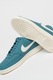 Nike, Pantofi sport din piele ecologica Court Vision, Albastru prafuit, Crem, 12