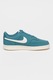 Nike, Pantofi sport din piele ecologica Court Vision, Albastru prafuit, Crem, 12