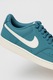Nike, Pantofi sport din piele ecologica Court Vision, Albastru prafuit, Crem, 12