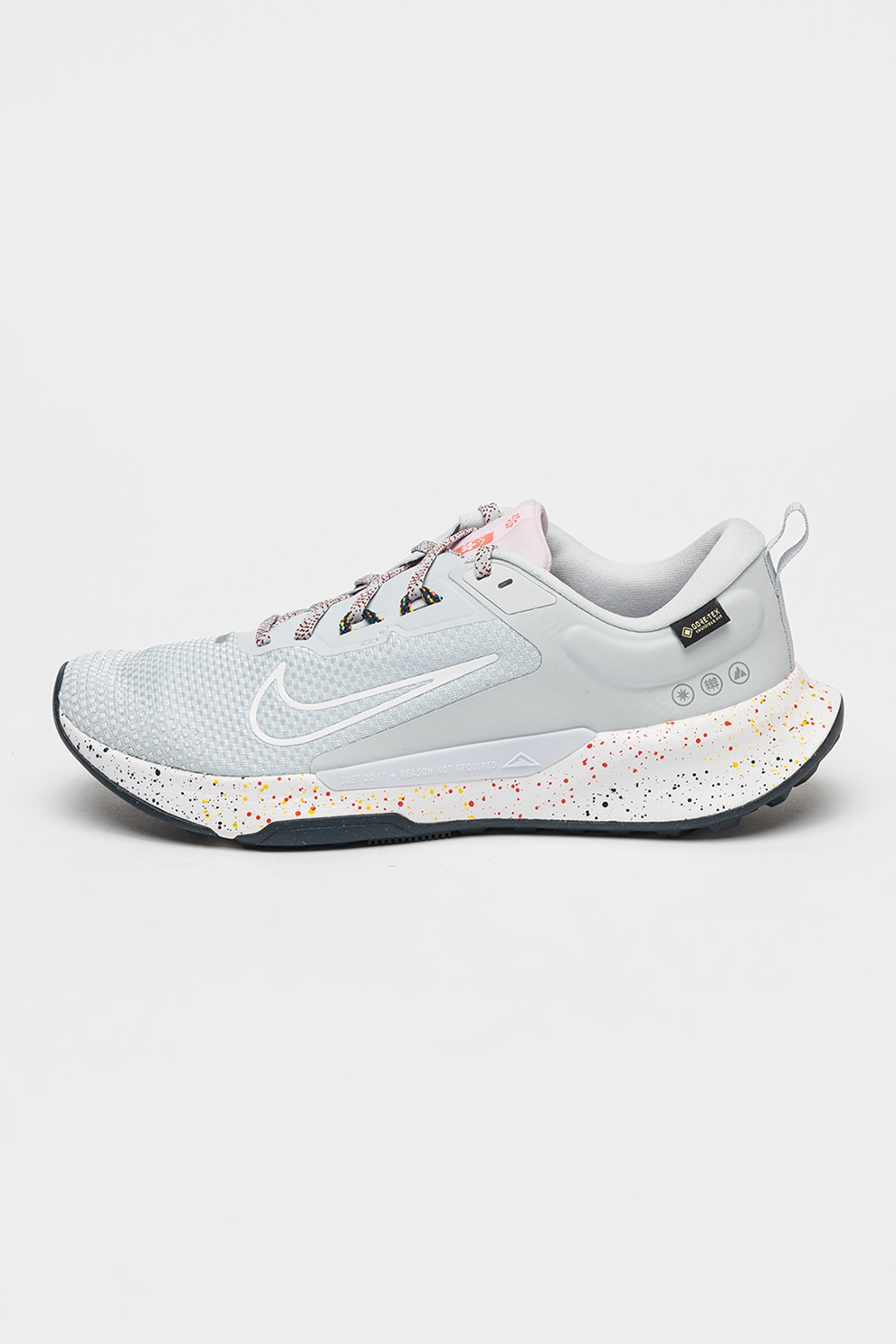 Nike, Pantofi Juniper Trail 2 cu detalii reflectorizante, pentru alergare, Rosu, Gri deschis, Alb murdar, 9
