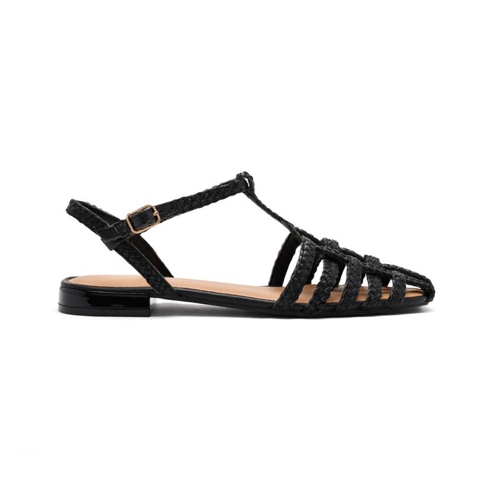 Gioseppo, Balerini de piele cu model tesut Dighton, Negru