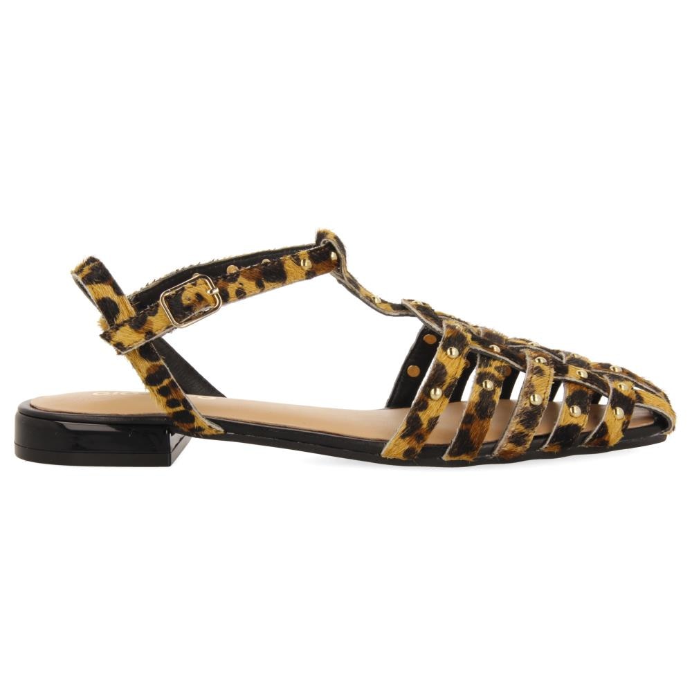 Gioseppo, Sandale fisherman din piele Hatfield, Maro inchis, Maro nisip, 39