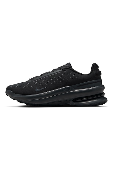 Nike, Pantofi sport Air Zoom Uptuen din material textil cu detalii texturate, Negru/Gri antracit