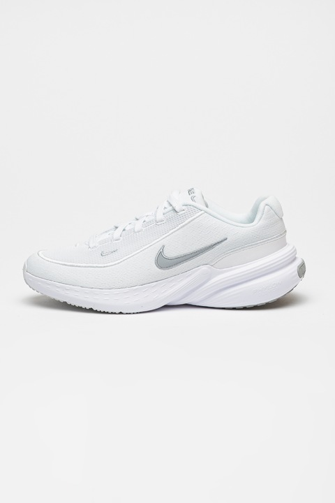 Nike, Спортни обувки Uplift с бродирано лого, Бял/Сив