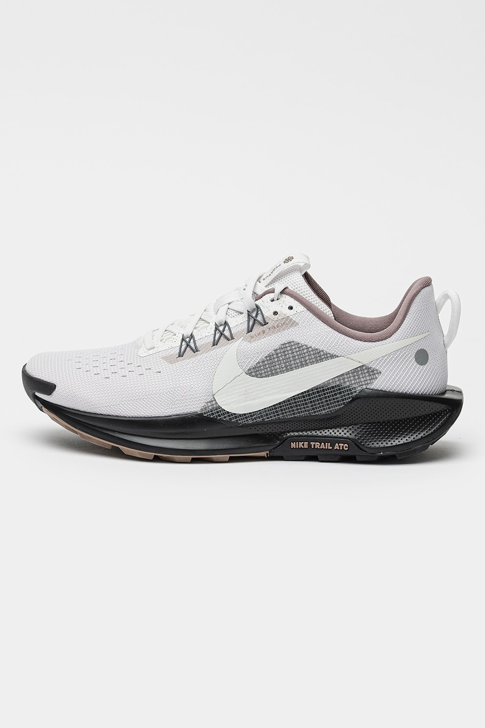 Nike, Pantofi pentru alergare pe teren accidentat ReactX Pegasus 5, Gri deschis, Alb murdar, 7.5
