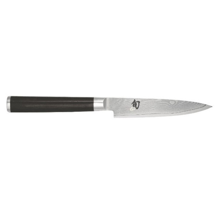 Cutit fructe Kai, Shun DM-0716, Inox, 32 Straturi, 10.5 cm, Negru/Argintiu