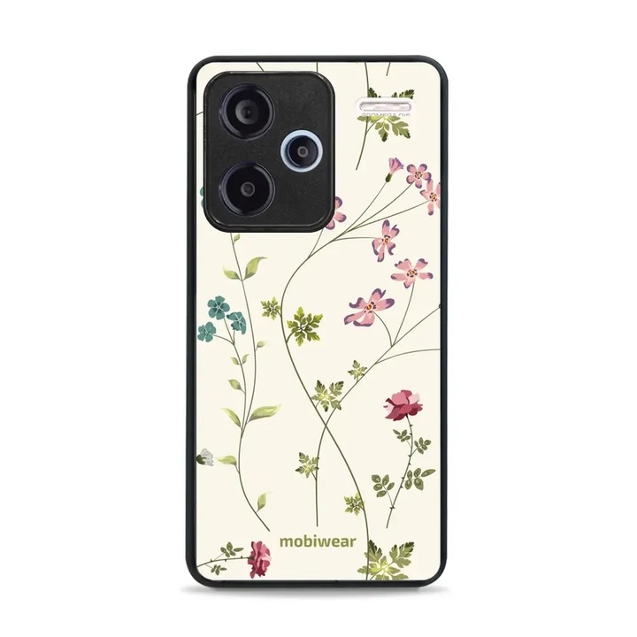 Carcasa Mobiwear Glossy pentru Xiaomi Redmi Note 13 Pro Plus 5G, design flori, multicolor, material plastic, set 1 husa