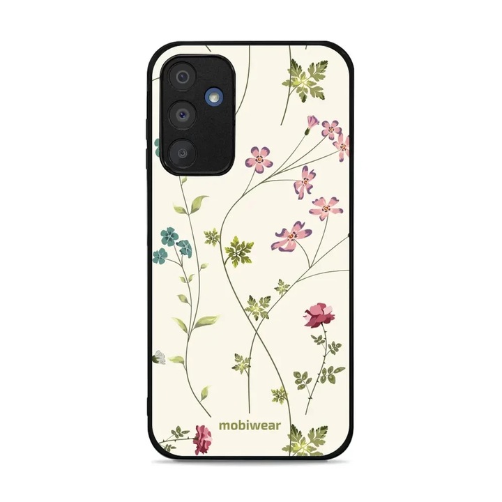 Husa telefon Mobiwear Glossy pentru Samsung Galaxy A15 / A15 5G, design flori, multicolor, material plastic, set 1 buc.