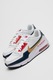 Nike, Air Max sneaker bőr és szintetikus részletekkel, Fehér, Aranyszín, Tengerészkék, 8
