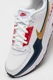 Nike, Air Max sneaker bőr és szintetikus részletekkel, Fehér, Aranyszín, Tengerészkék, 8