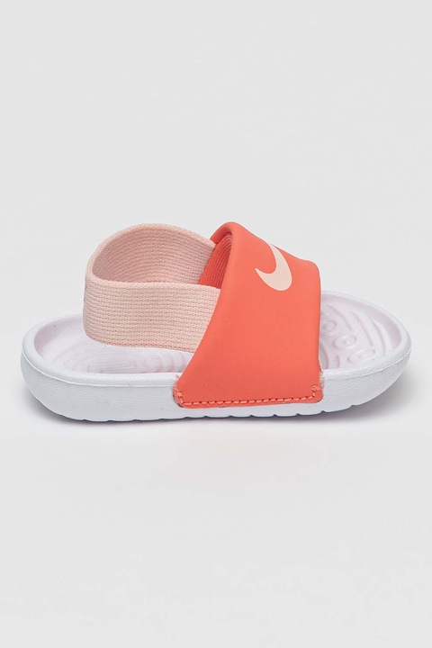 Nike, Sandale cu bareta slingback Kawa, Roz pastel, Alb optic, 22 EU