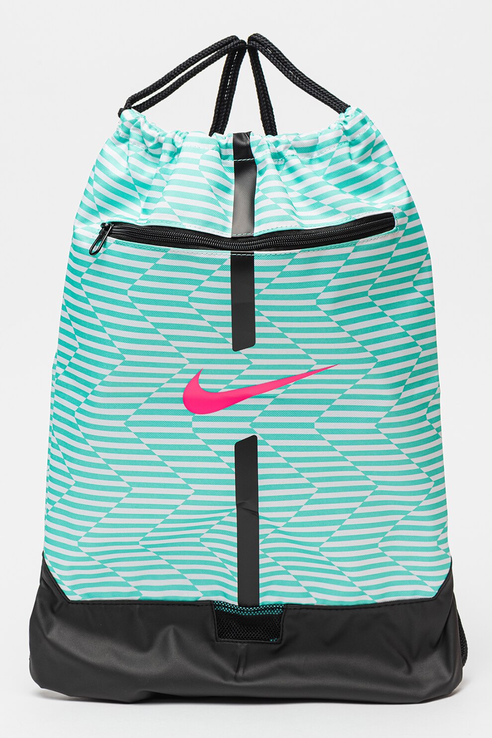 Nike, Rucsac cu snur, pentru fotbal Academy - 18L, Negru, Verde deschis