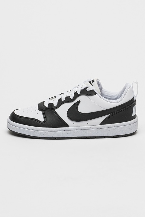 Nike, Court Borough bőrsneaker, Koptatott fekete/Fehér