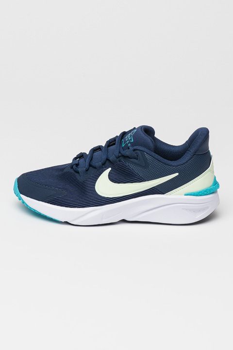 Nike, Pantofi Star Runner 4 pentru alergare, Verde pal/Bleumarin