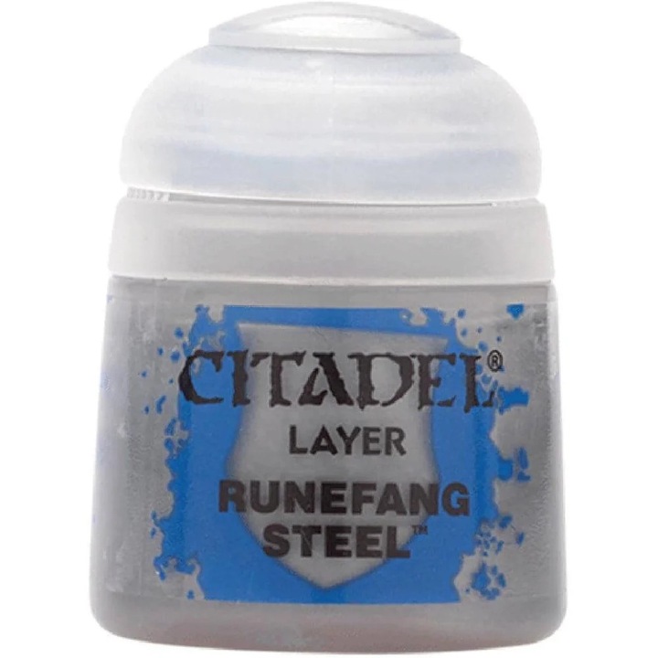 Games Workshop, Warhammer, Layer Paint, Runefang Steel, 12 ml