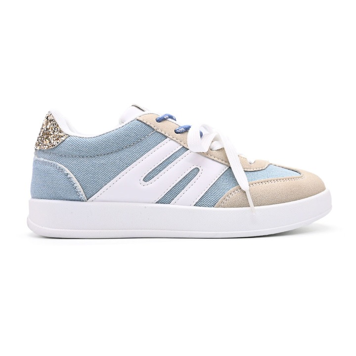 Pantofi Sport De dama, Din piele ecologica intoarsa, D1405, Albastru