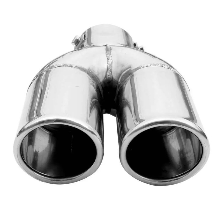 Ornament Toba Esapament Universala Ornament Teava Esapament Sistem de Evacuare Teava de Evacuare Toba Sport Dublu Otel Inoxidabil Cromat De la 41 mm la 53 mm