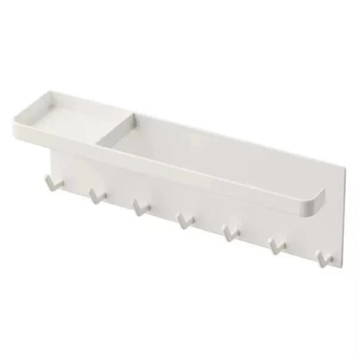 Suport chei multifunctional, Fier, 7 chei, 28x9.5x7cm, Alb
